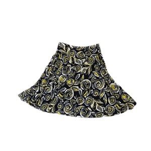 Briggs New York Floral Skirt Black and Yellow Size SP